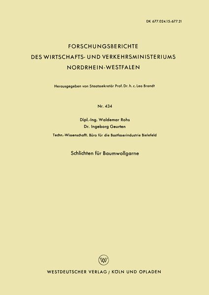 Produktbild: Schlichten f&uuml;r Baumwollgarne