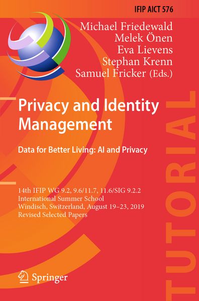 Produktbild: Privacy and Identity Management. Data for Better Living: AI and Privacy