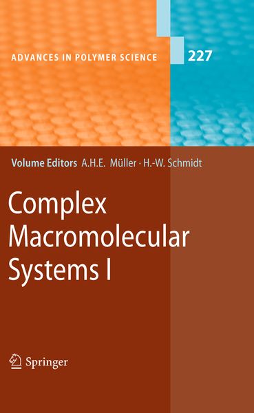 Produktbild: Complex Macromolecular Systems I