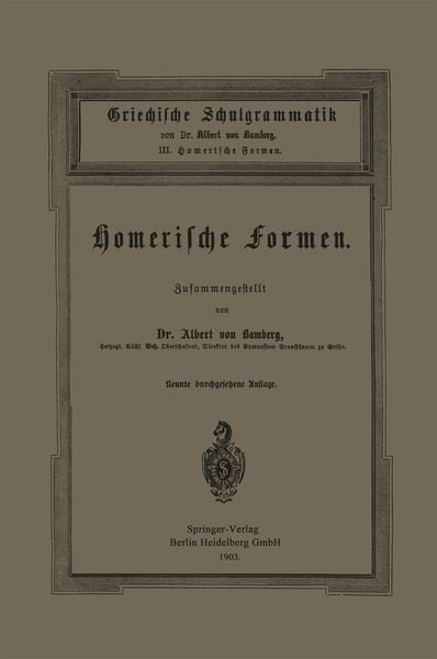 Produktbild: Griechische Schulgrammatik