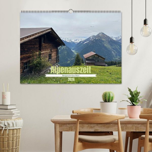 Produktbild: Alpenauszeit - Bergpause f&uuml;rs Herz (Wandkalender 2026 DIN A2 quer), CALVENDO Monatskalender