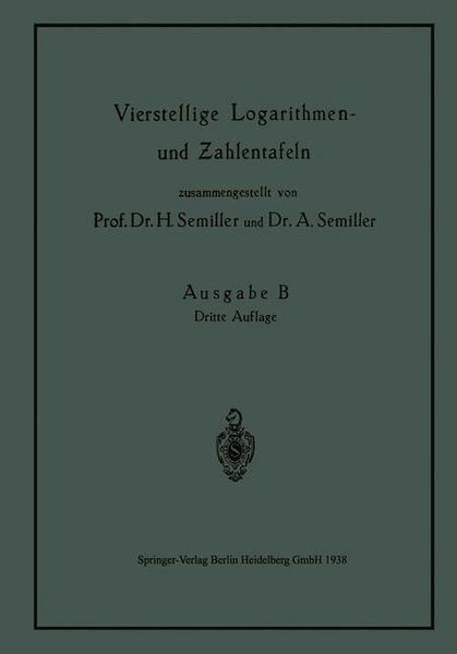 Produktbild: Vierstellige Logarithmen- und Zahlentafeln