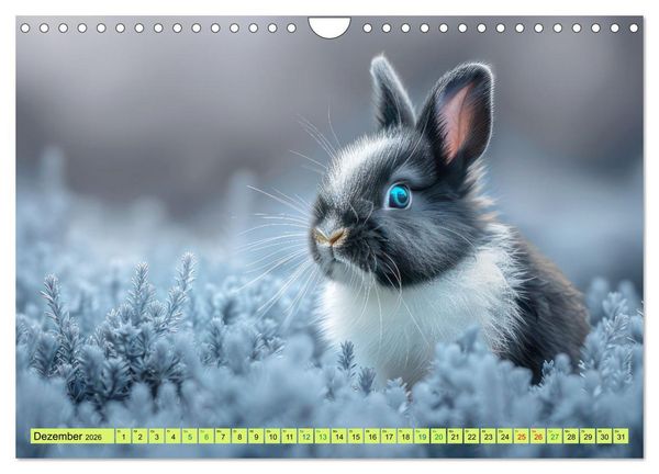 Produktbild: Kaninchen - Liebenswerte Fellb&auml;llchen (Wandkalender 2026 DIN A4 quer), CALVENDO Monatskalender