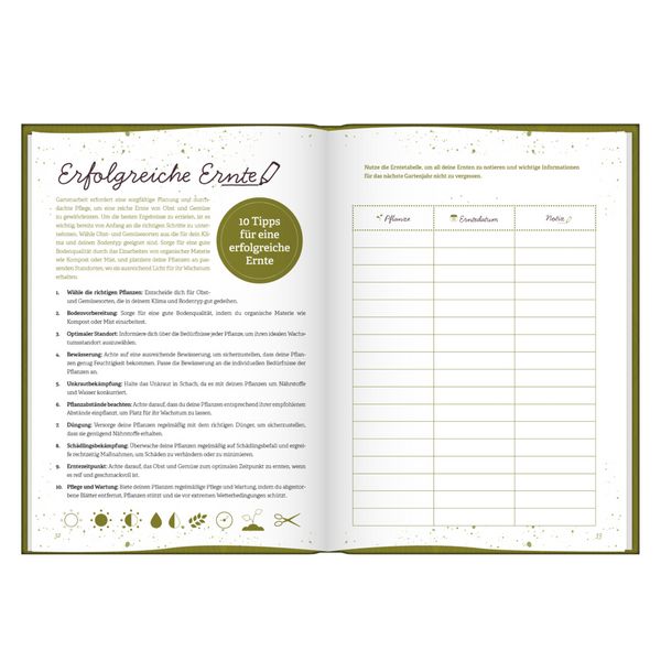Produktbild: Gartentagebuch Garten Liebe - Mein Gartenjahr: Gartenbuch und Gartenplaner f&uuml;r das ganze Jahr - f&uuml;r Gartenliebhaber und den eigenen Garten, inkl. Aussat- und Erntekalender, Tipps und Checklisten