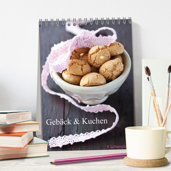 Produktbild: Geb&auml;ck und Kuchen K&uuml;chenplaner (Tischkalender 2026 DIN A5 hoch), CALVENDO Monatskalender