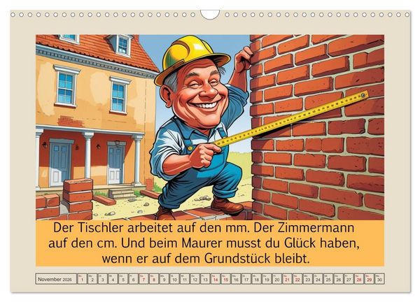 Produktbild: Meisterhaft daneben &ndash; Die witzige Seite des Handwerks (Wandkalender 2026 DIN A3 quer), CALVENDO Monatskalender