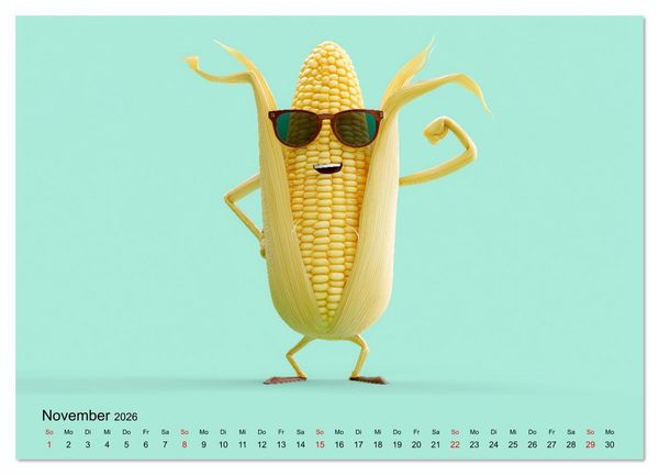 Produktbild: Esse ich nicht! Der freche Kinderkalender mit Obst & Gem&uuml;se (Wandkalender 2026 DIN A2 quer), CALVENDO Monatskalender