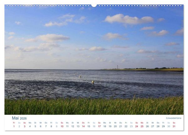Produktbild: Ebbe und Watt 2026. Impressionen von der Nordseek&uuml;ste (hochwertiger Premium Wandkalender 2026 DIN A2 quer), Kunstdruck in Hochglanz