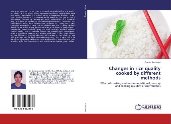 Produktbild: Changes in rice quality cooked by different methods
