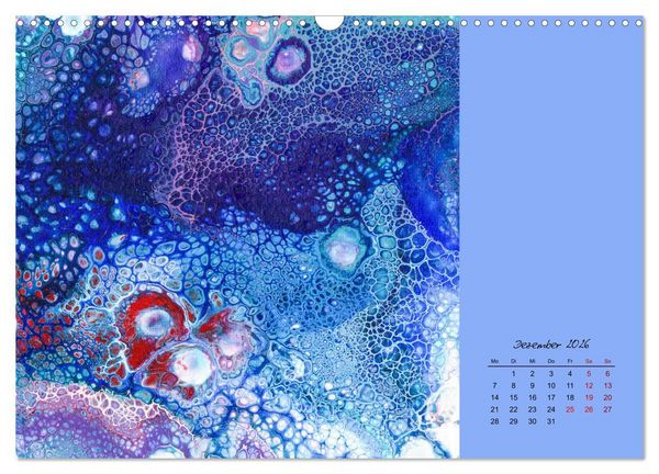 Produktbild: Farbfantasien - Pouring (Wandkalender 2026 DIN A3 quer), CALVENDO Monatskalender