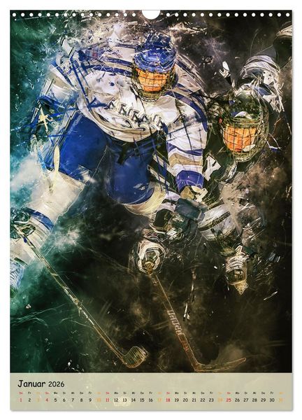 Produktbild: Eishockey spektakul&auml;r (Wandkalender 2026 DIN A3 hoch), CALVENDO Monatskalender