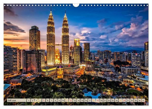 Produktbild: Die 12 meistbesuchten St&auml;dte der Welt (Wandkalender 2026 DIN A3 quer), CALVENDO Monatskalender