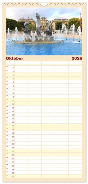 Produktbild: Familienplaner 2026 - Lille - Charmante Metropole in Nordfrankreich mit 5 Spalten (Wandkalender, 21 x 45 cm) CALVENDO