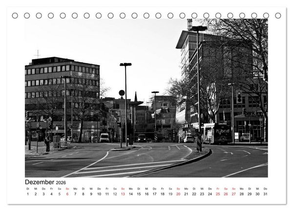 Produktbild: Bochum Black and White (Tischkalender 2026 DIN A5 quer), CALVENDO Monatskalender