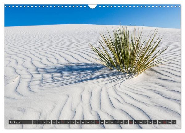 Produktbild: WHITE SANDS Die wei&szlig;e W&uuml;ste in New Mexico (Wandkalender 2026 DIN A3 quer), CALVENDO Monatskalender