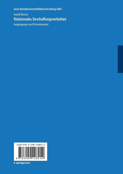Produktbild: Relationales Beschaffungsverhalten
