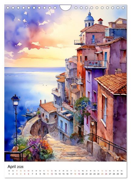 Produktbild: Italienische Riviera - wundersch&ouml;ne K&uuml;ste (Wandkalender 2026 DIN A4 hoch), CALVENDO Monatskalender