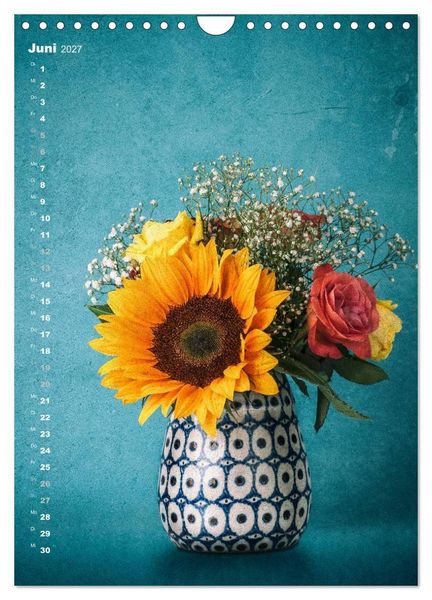Produktbild: Blumenschmuck in Bunzlau Keramik (Wandkalender 2027 DIN A4 hoch), CALVENDO Monatskalender