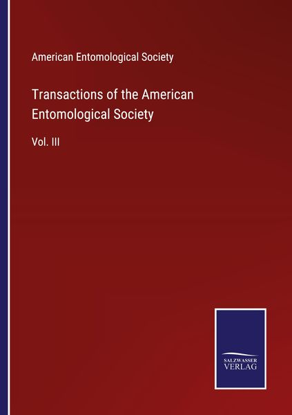 Produktbild: Transactions of the American Entomological Society