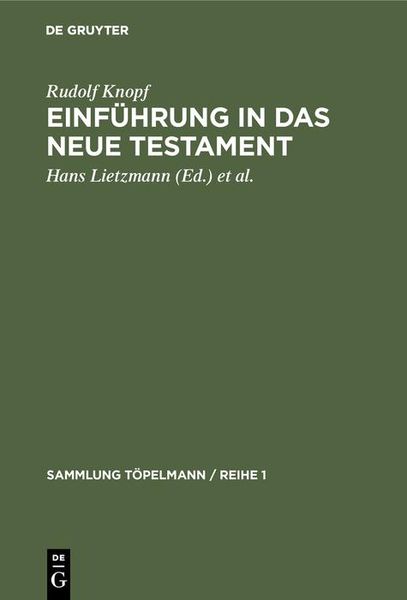 Produktbild: Einf&uuml;hrung in das Neue Testament