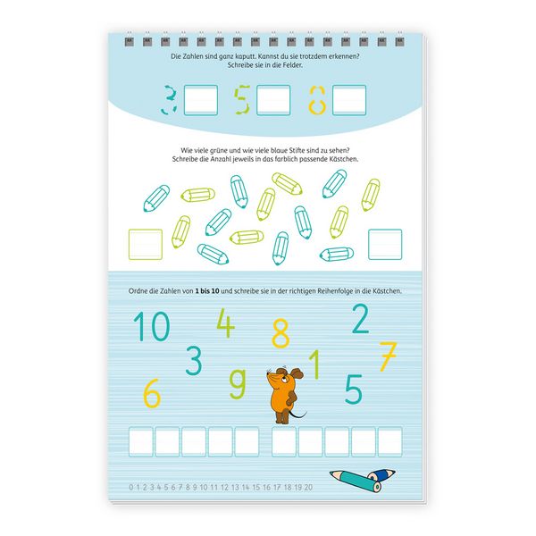 Produktbild: TR&Ouml;TSCH - Die Maus Mein Spurrillenblock Zahlen &Uuml;bungsbuch