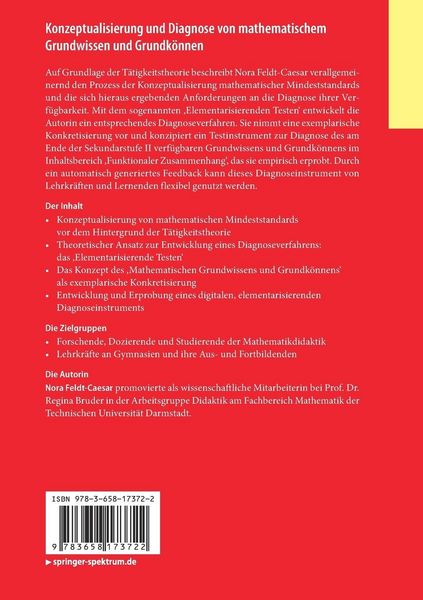 Produktbild: Konzeptualisierung und Diagnose von mathematischem Grundwissen und Grundk&ouml;nnen