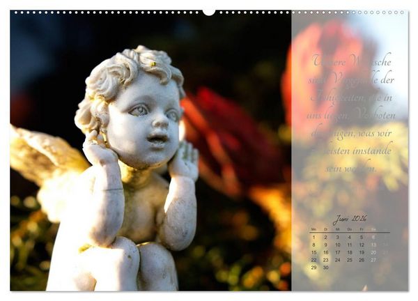 Produktbild: Engel - Tr&auml;ume und Zitate (hochwertiger Premium Wandkalender 2026 DIN A2 quer), Kunstdruck in Hochglanz
