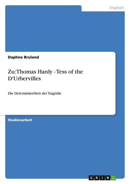 Produktbild: Zu: Thomas Hardy - Tess of the D'Urbervilles