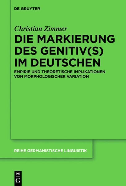 Produktbild: Die Markierung des Genitiv(s) im Deutschen