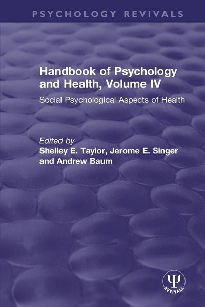 Produktbild: Handbook of Psychology and Health, Volume IV