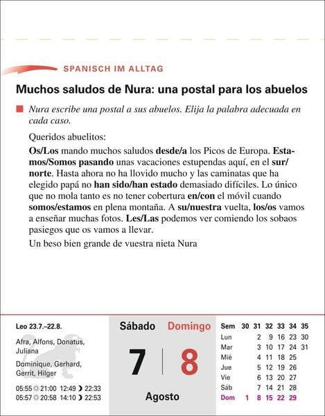 Produktbild: Spanisch Sprachkalender 2027 - Spanisch lernen leicht gemacht - Tagesabrei&szlig;kalender