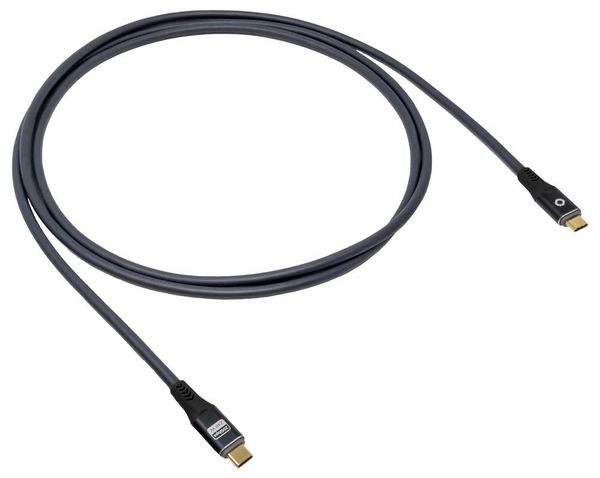 Produktbild: Oehlbach USB-C&reg; Kabel USB-C&reg; Stecker 2m Anthrazit Geflechtschirm, 8K UHD D1C9369