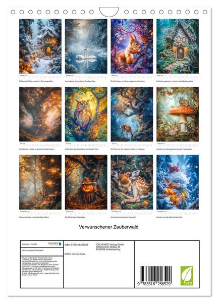 Produktbild: Verwunschener Zauberwald (Wandkalender 2026 DIN A4 hoch), CALVENDO Monatskalender