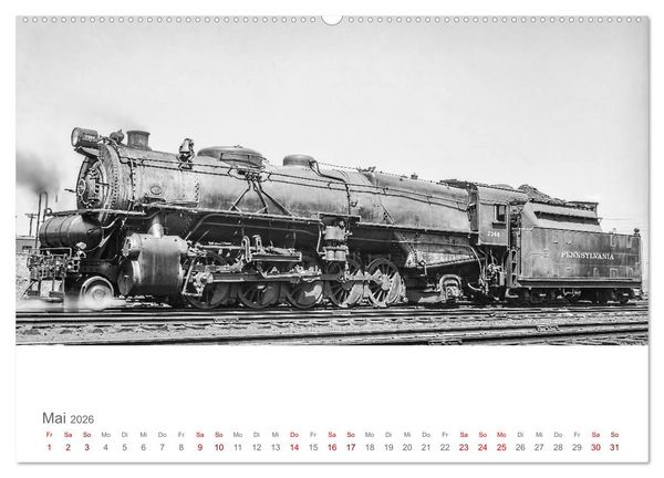 Produktbild: US-Dampflokomotiven (Wandkalender 2026 DIN A2 quer), CALVENDO Monatskalender