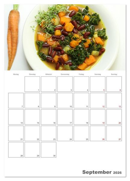 Produktbild: Gl&uuml;cklich mit Karotten (Wandkalender 2026 DIN A2 hoch), CALVENDO Monatskalender