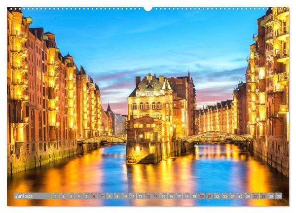 Produktbild: HAMBURG - Maritime Metropole (Wandkalender 2026 DIN A2 quer), CALVENDO Monatskalender