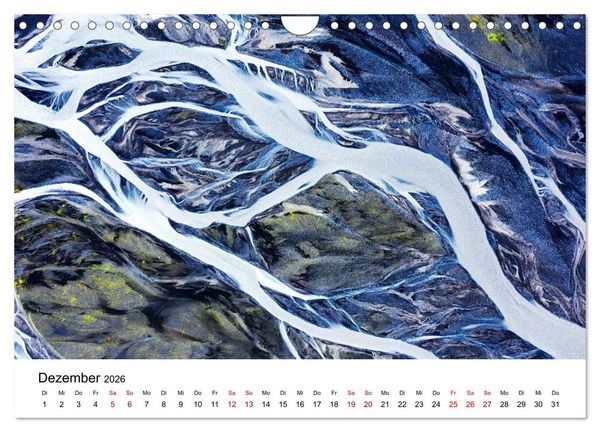 Produktbild: Island Luftaufnahmen (Wandkalender 2026 DIN A4 quer), CALVENDO Monatskalender