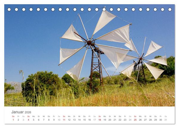 Produktbild: Kreta - Naturlandschaften (Tischkalender 2026 DIN A5 quer), CALVENDO Monatskalender