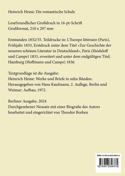 Produktbild: Die romantische Schule (Gro&szlig;druck)