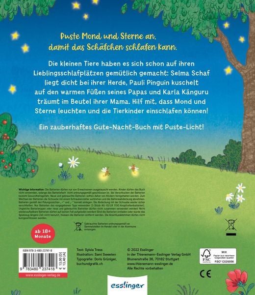 Produktbild: Mein Puste-Licht-Buch: Ein Sternlein wacht in dunkler Nacht