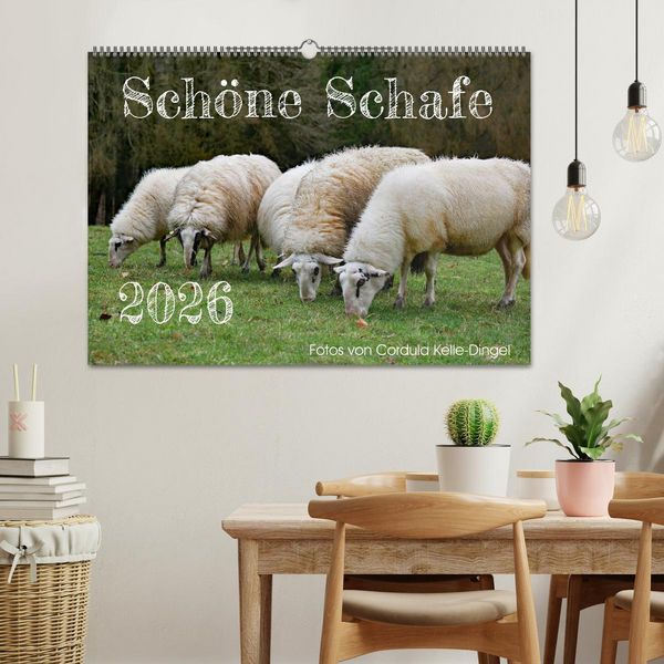 Produktbild: Sch&ouml;ne Schafe (Wandkalender 2026 DIN A2 quer), CALVENDO Monatskalender