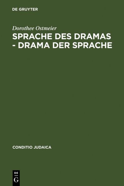 Produktbild: Sprache des Dramas - Drama der Sprache