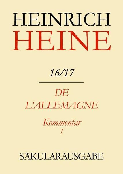 Produktbild: De l'Allemagne. Kommentar. Teilband I