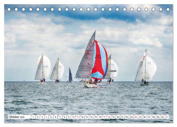 Produktbild: Leidenschaft Segeln (Tischkalender 2026 DIN A5 quer), CALVENDO Monatskalender