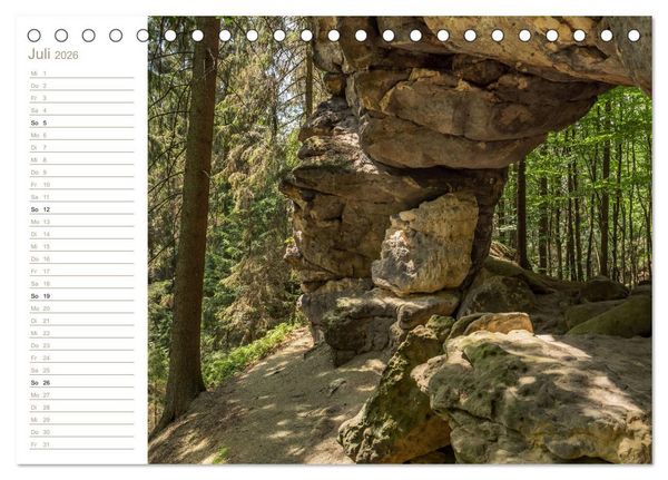 Produktbild: H&ouml;hlen, Grotten, Boofen - Elbsandstein (Tischkalender 2026 DIN A5 quer), CALVENDO Monatskalender