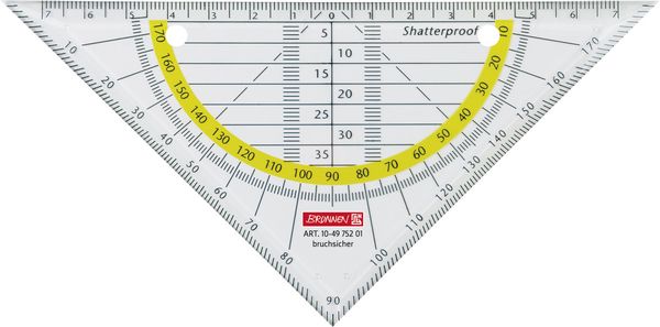 Produktbild: Brunnen Geometrie-Dreieck zum Abheften, bruchsicher | 16 cm, glasklar