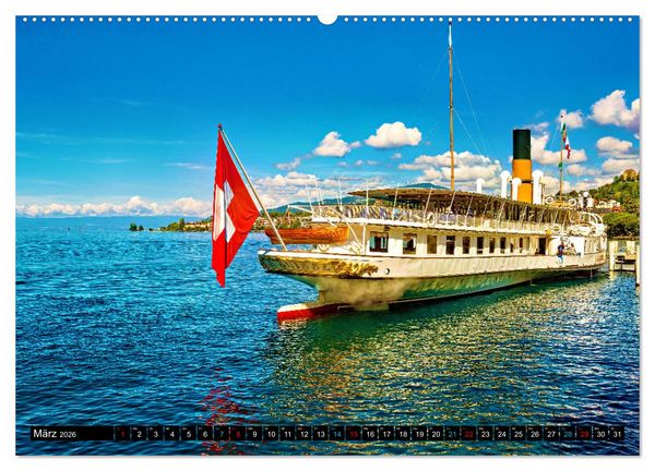 Produktbild: Montreux - ein Juwel am Ufer des Genfersees (hochwertiger Premium Wandkalender 2026 DIN A2 quer), Kunstdruck in Hochglanz