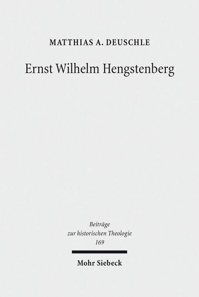 Produktbild: Ernst Wilhelm Hengstenberg