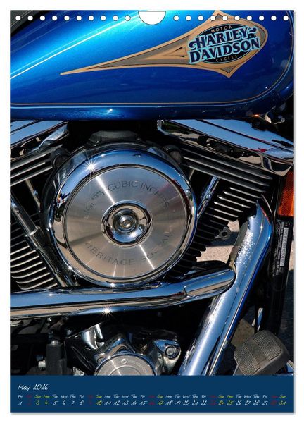 Produktbild: Harley Davidson in Details (Wall Calendar 2026 DIN A4 portrait), CALVENDO 12 Month Wall Calendar