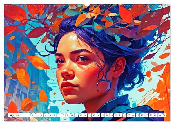Produktbild: Daphne&rsquo;s Habitats, the Graphic Worlds of a Digital Muse (High Quality Premium Wall Calendar 2027 DIN A2 landscape),CALVENDO 12 Month Wall Calendar